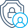 Privacy light blue icon